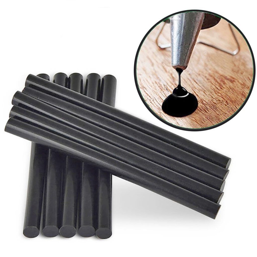 Zwarte lijmpistool-patronen, 10 staafjes à 12mm